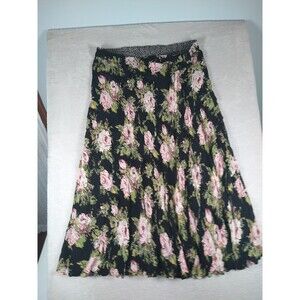 Vintage Carol Anderson Reversible Skirt 2X boho Floral Rayon Y2K 2 Skirts In 1